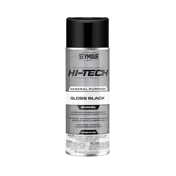 Seymour Of Sycamore Hi Tech Enamel Spray Paint Gloss Black 16-115 - main