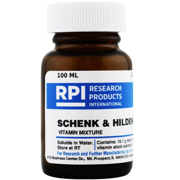 Rpi Schenk and Hildenbrandt Vitamin Mixture, Dry Powder, 100 Milliliters S12750-0.1 - main