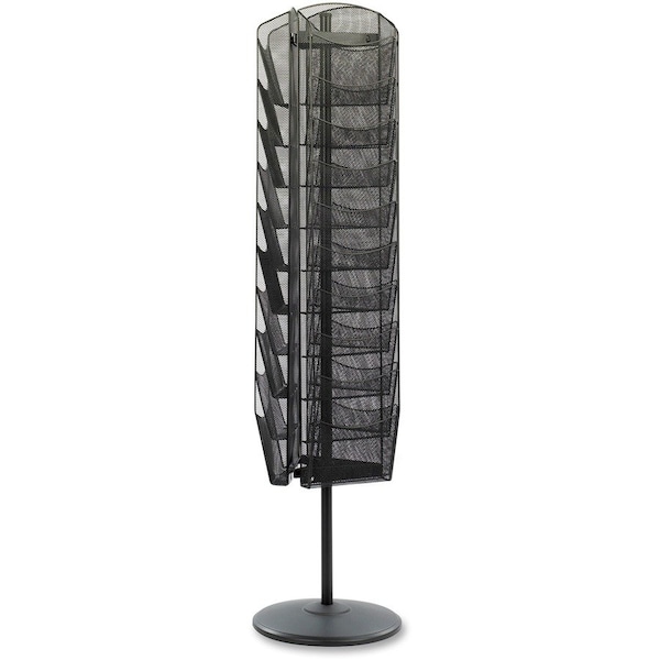 Safco Rotating Magazine Stand, 30-Pocket, Black 5577BL - main