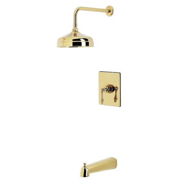 Kingston Brass Single-Handle Pressure Balanced Tub and Shower Faucet, Polished Brass KB6342AL - main