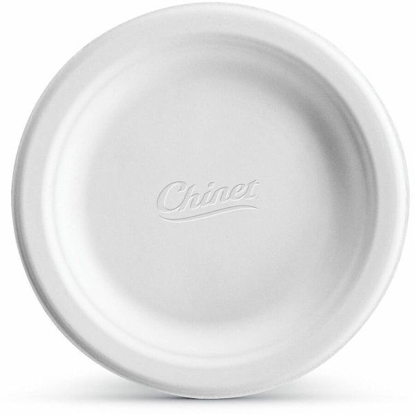 Huhtamaki Chinet, Paper Dinnerware, Plate, 6in Dia, White, 1000PK 21225 - main