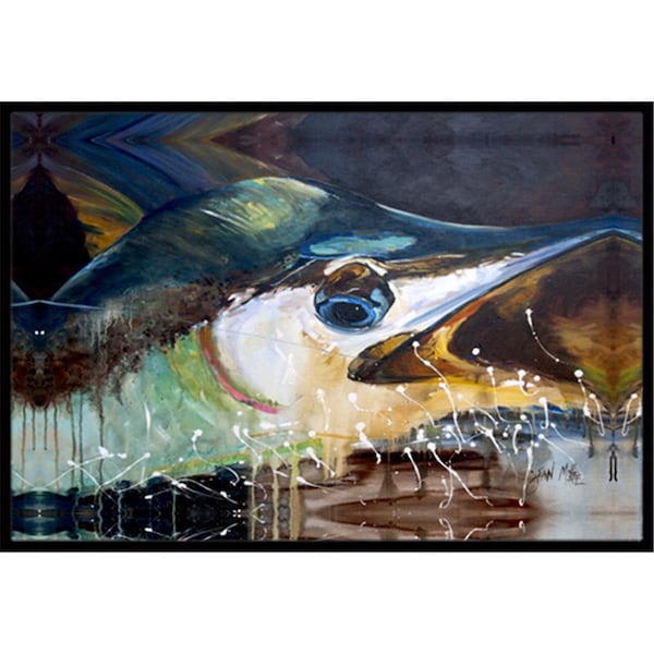 Carolines Treasures JMK1111JMAT Blue Marlin Indoor & Outdoor Mat, 24 x 36 in. JMK1111JMAT - main