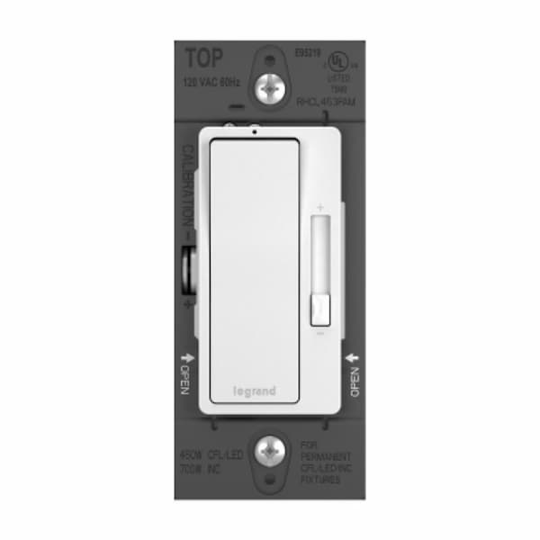 Legrand radiant Series Dimmer with Microban, 120 V, 450 W, CFL, LED Lamp, 3-Way, White RHCL453PWAMCC4 - main