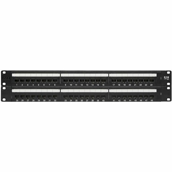 Eaton Tripp Lite Series 48-Port Cat6 Patch Panel - UTP, 110 Punch Down, RJ45, 2U, TAA N252-048 - main