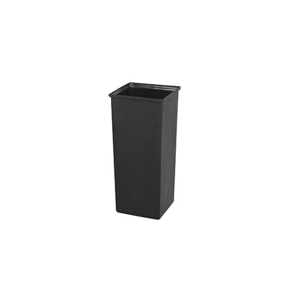 Safco 21 gal Square Heavy Duty Plastic Can, Black, Plastic, 13 in 9668 - main
