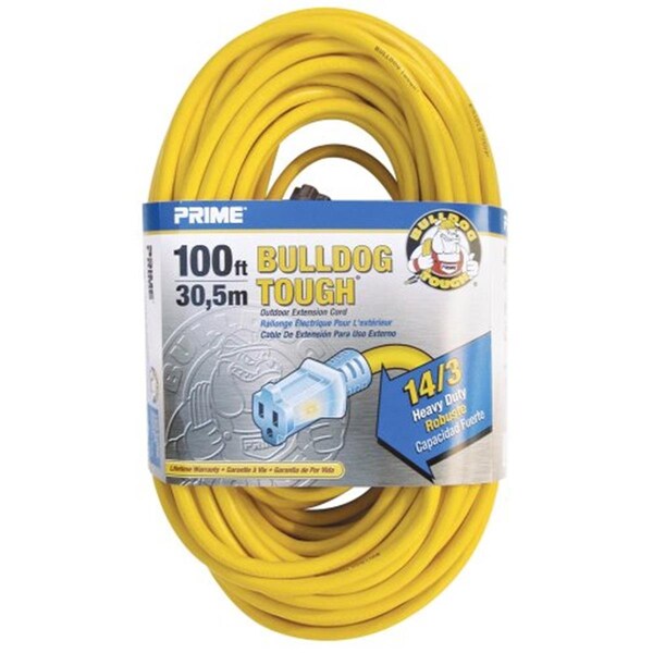 Prime Yellow Bulldog Tough Extension Cord, 100 ft. PR311508 - main