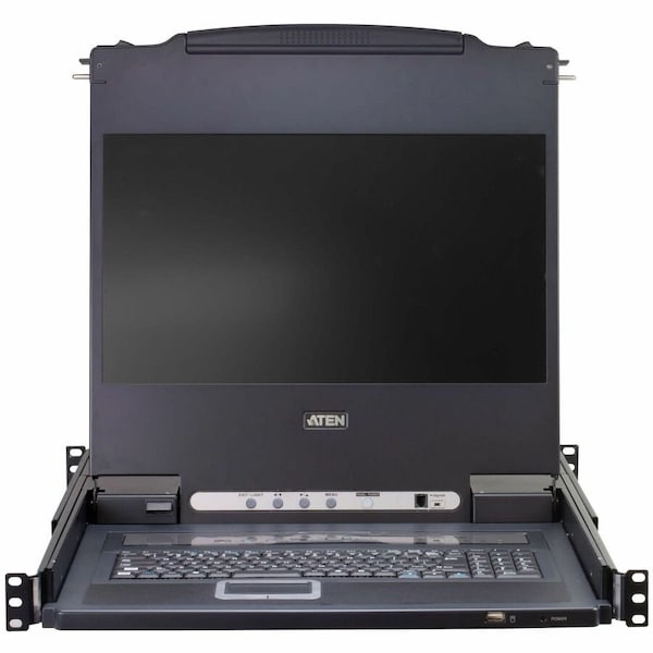 Aten 8-PORT 17.3IN LCD INTEGRATED USB/PS2 COMBO KVM WITH AN EXTRA CONSOLE PORT AND USB CL5708MW - main