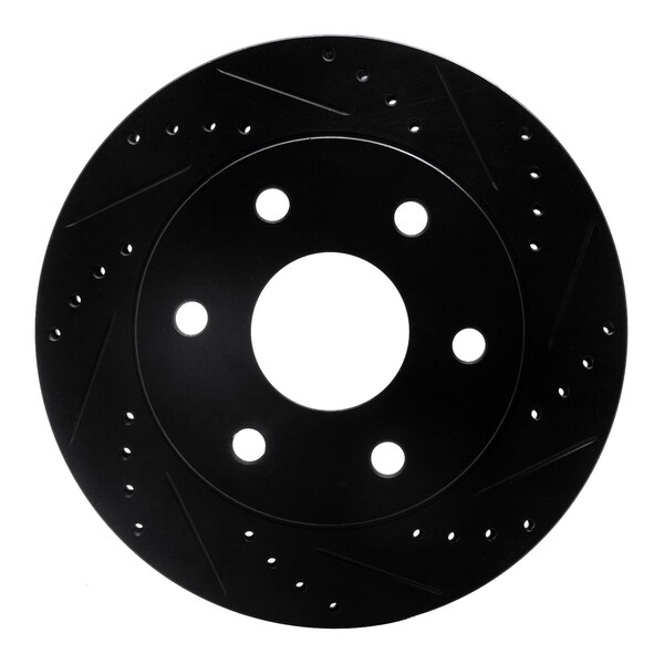 Dynamic Friction Co DFC Brake Rotor - Drilled and Slotted - Black 633-76163R - main