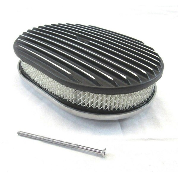 Absurdo 12 in. Oval Full Finned Air Cleaner with Element, Black AB2205090 - main