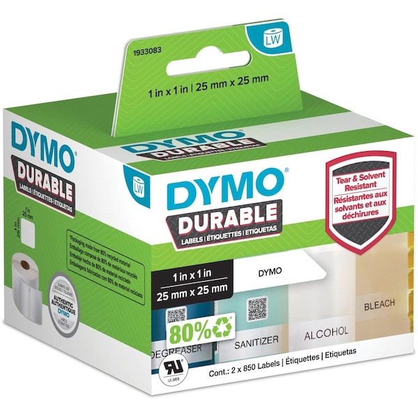 Dymo Label Tape, Black/White, Labels/Roll: 1700 1933083 - main