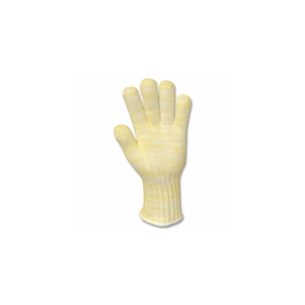 Wells Lamont 2610 Kevlar/Nomex Seamless Gloves, Cotton, Yellow/White, Medium, 12PK 815-2610M - main