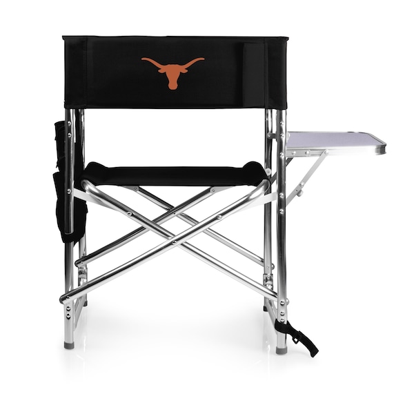 Picnic Time Family Of Brands NCAA Texas Longhorns Sports Chair with Side Table - Beach Chair 809-00-179-194-1 - main