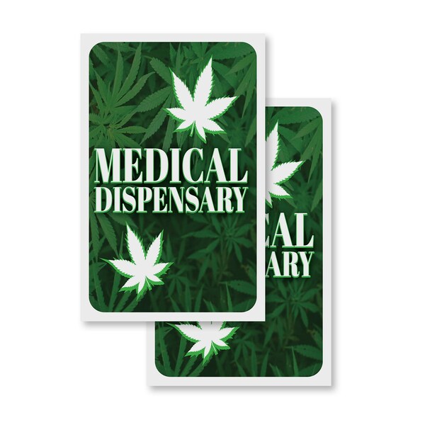 Signmission Medical Dispensary, Vinyl Decals Only 24 Inch x 36 Inch, Vinyl Decal, 2PK DSB-2436-2PACK-30402 - main
