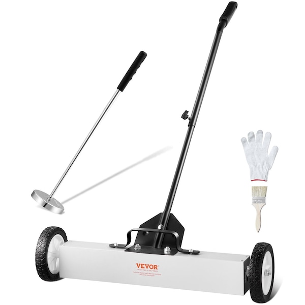Vevor 36-Inch Magnetic Sweeper with Wheels Telescoping Magnetic Pickup Tool QJ8012-36 + QJ8010 - main