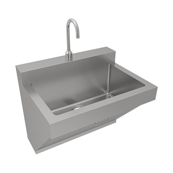 Just Manufacturing Scrub Sink 30 in x 17 1/2 in, 1, 1, Wall, 16 ga. 304 Stainless Steel J7701S-J - main