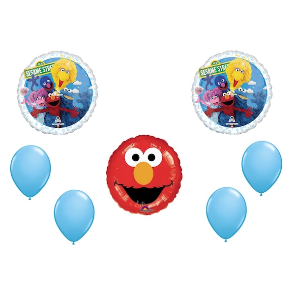 Loonballoon Sesame Theme Balloon Set; Standard Sesame Street Balloon, 18in. Sesame Street Elmo Smiles Balloon LB-86093 - main