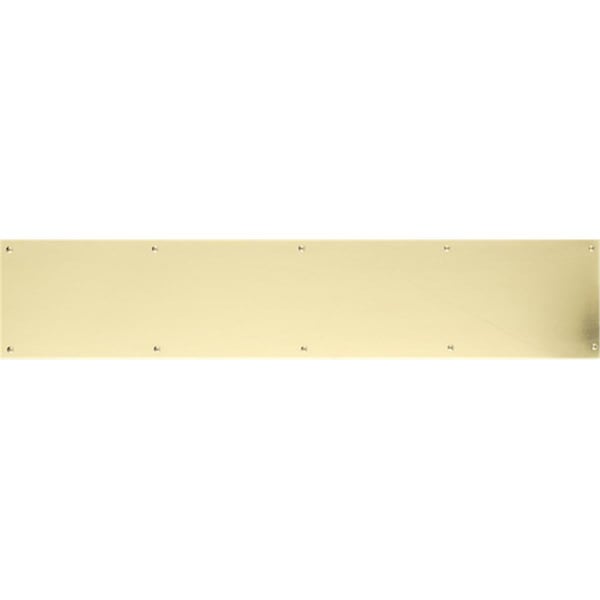 Brass Accents 6 in. x 34 in. Kick Plate Lifetime Polished Brass Magnetic Mount A09-P0634-PVDMAG - main