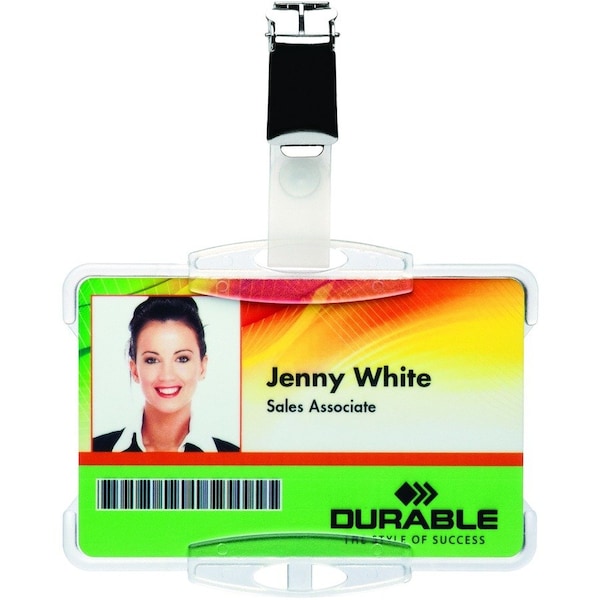 Durable Office Products ID Badge Holder, 2-3/4" L, Open Style, PK25 811819 - main