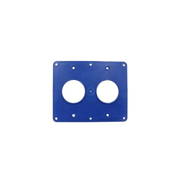 Ericson Coverplate 2-Gang, Blue (2) Single 1.572 8206 - main