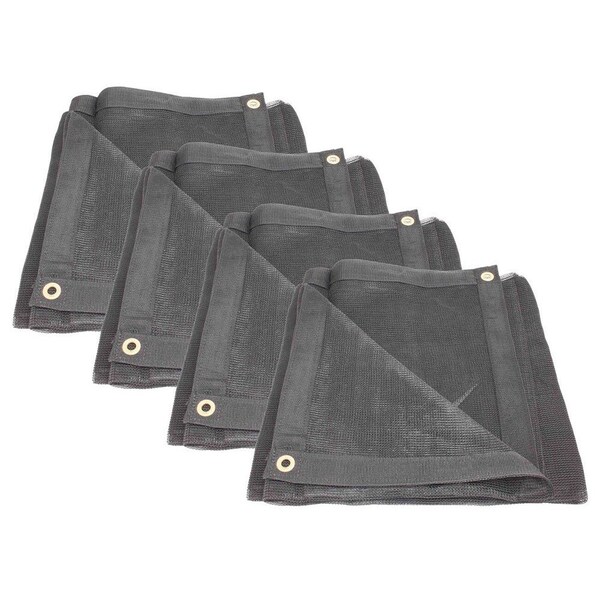 Mytee Products 12ft x 20ft Black Heavy Duty 70% Shade Mesh Tarp for Outdoor w/ Grommets 6 Oz, 4PK MT12-20x4 - main