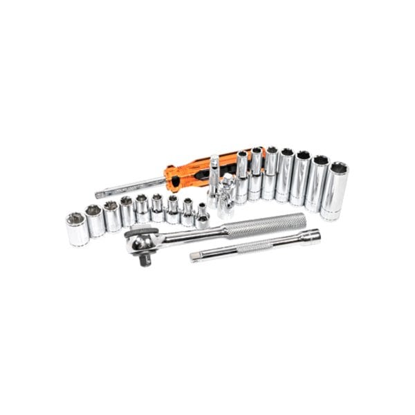 K-Tool International Mtric Chrme Socket Set, 1/4"Dr, 6Pt, 21pcs. KTI-26000 - main
