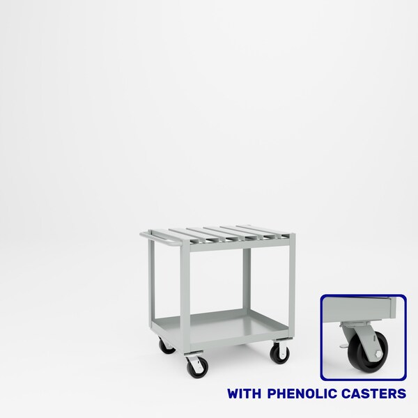 Pucel Slat Top Cart, 24 in W x 30 in D x 34 in H, Gray S-30-DT-2-P - main