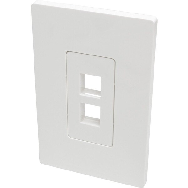 Tripp Lite Single-Gang 2-Port Wallplate Keystone Cat5/6 USB/HDMI/DP/RCA TAA N080-102 - main