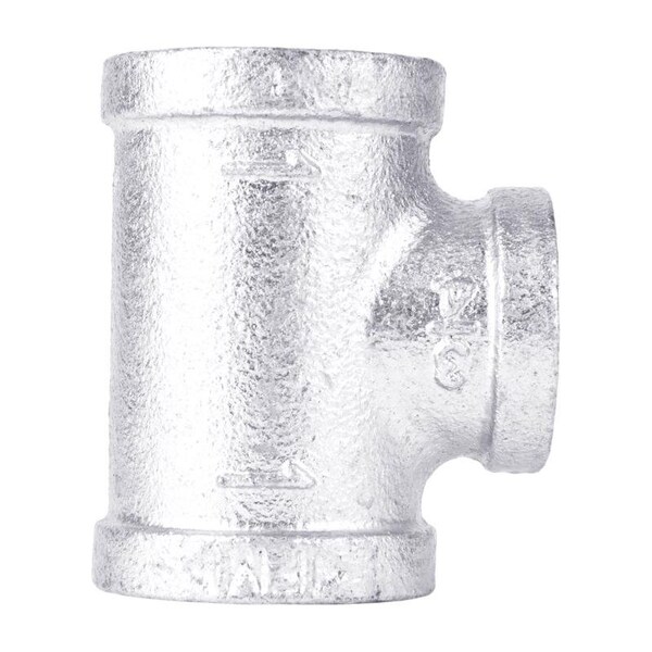 Stz Industries 1 in. FIP each X 1 in. D FIP 3/4 in. D FIP Galvanized Malleable Iron Reducing Tee 311URT-1134 - main