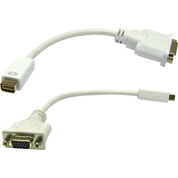 Cable Wholesale Mini-DVI to VGA Adapter Cable, Mini-DVI Male to HD15 Female, 6 inch 30H1-55000 - main