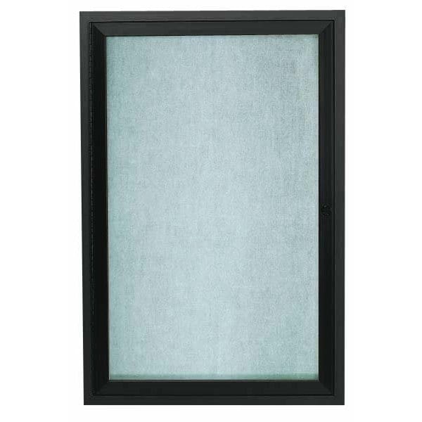 Aarco Outdoor Enclosed Bulletin Board w/ Al Frame, Standard Vinyl, Frame is Bronze Anodized Al, 24''Hx18''W ODCC2418RBA - main