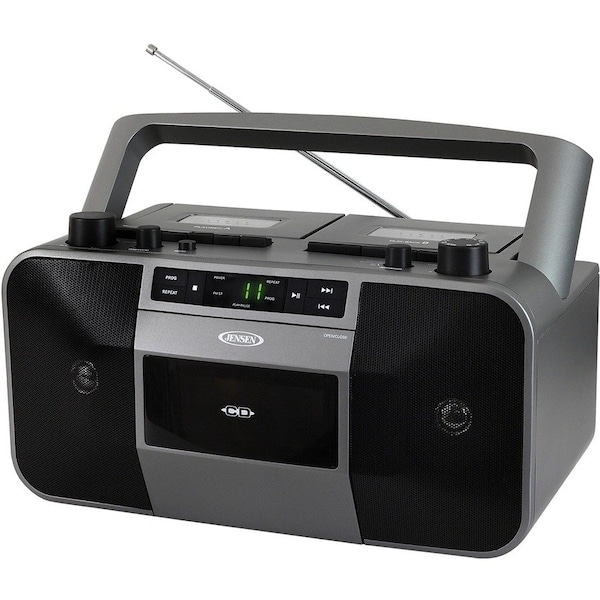 Jensen Portable Stereo CD Player Dual Cassette Deck Recorder with AM/FM Radio MCR-1500 - main