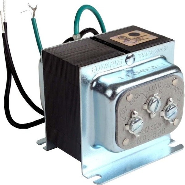 Edwards Signaling Class 2 Transformer, 20 VA at 8V AC, 30 VA at 16V AC, 30 VA at 24 V AC, Not Rated, 8/16/24V AC 598 - main