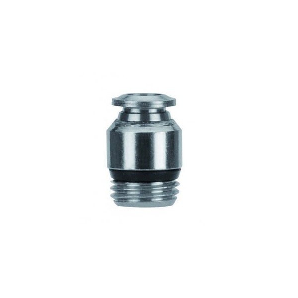 Usa Industrials Push to Connect Tube Fitting, Nickel Plated Brass w/ Metal Release Ring, Male Straight ZUSA-TF-PTC-NPBR-521 - main