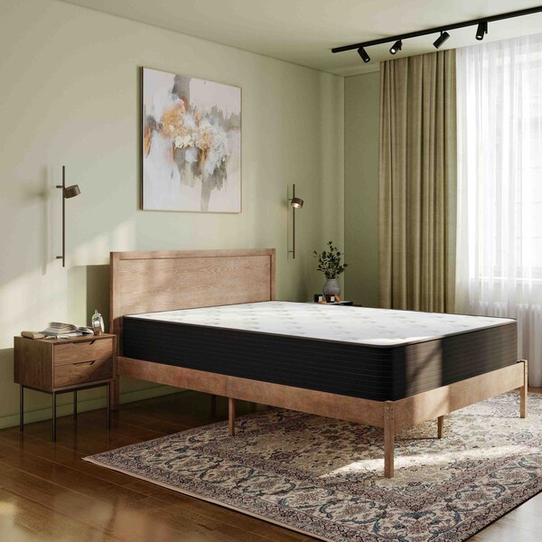 Flash Furniture Dream Cooling Gel 12in. Foam and Pocket Spring Hybrid Mattress, Queen Mattress in a Box BS-E230P-R-Q-12-C-BK-GG - main