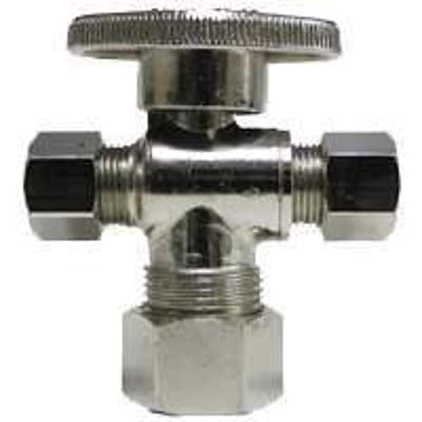 Watts Plumb Pak PP20047LF Stop Valve, 5/8 x 3/8 x 1/4 in Connection, Compression, Brass Body LFPBQT-218 - main