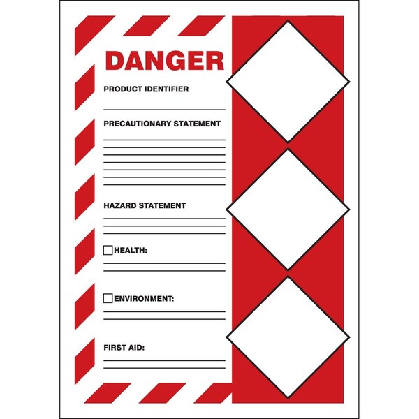 Accuform GHS SECONDARY CONTAINER LABELS DANGER LZH103VSP - main