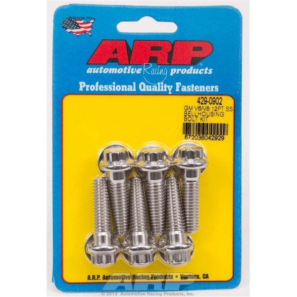 Arp 429-0902 12 Point Stainless Steel Bellhousing Bolt Kit for GM V6-V8 ARP429-0902 - main