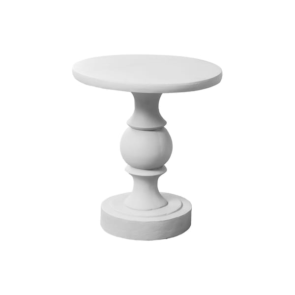 Monarch Specialties Accent Table 25"h, Indoor or Outdoor, Nightstand, Round, Side Table, White, Transitional I 4161 - main