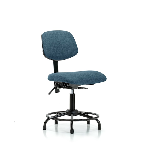 Blue Ridge Ergonomics Desk Chair Desk Chair, Fabric, RT Tilt Glides, Blu, No Arms, 19" to 24" Height, Fabric, Blue BR-FDHCH-RT-T1-A0-RG-F43 - main