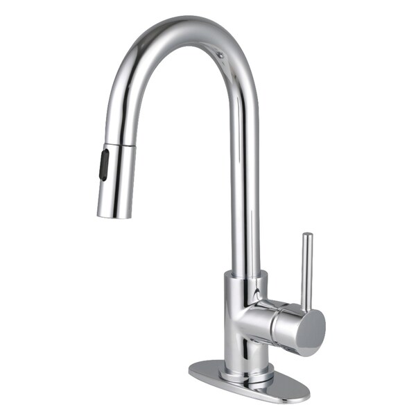 Kingston Brass Single-Handle Pull Down Sprayer Bar Faucet, Polished Chrome LS2461DL - main