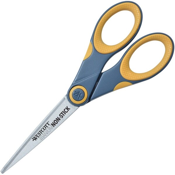Acme United Scissors, Nonstk, 7"Str, Gy/Yw 14851 - main