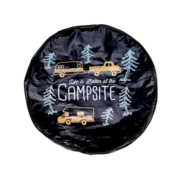 Camco inLife is Better at the Campsitein Spare Tire Cover - Size J Up to 29in Tire, RV Sketch 53293 - main