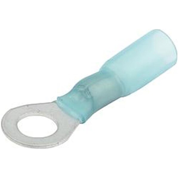 Allstar Performance 16-14 Gauge Heat Shrink Ring Terminal with 0.25 in. Hole, Blue, 10PK ALL76074 - main