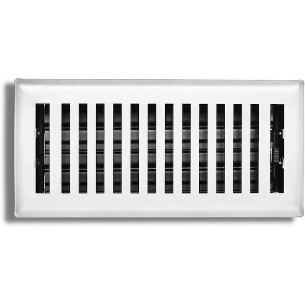 Sierra Grates 4 in. H X 14 in. W Powder Coat Steel, White Floor Register CTP414-WHT - main