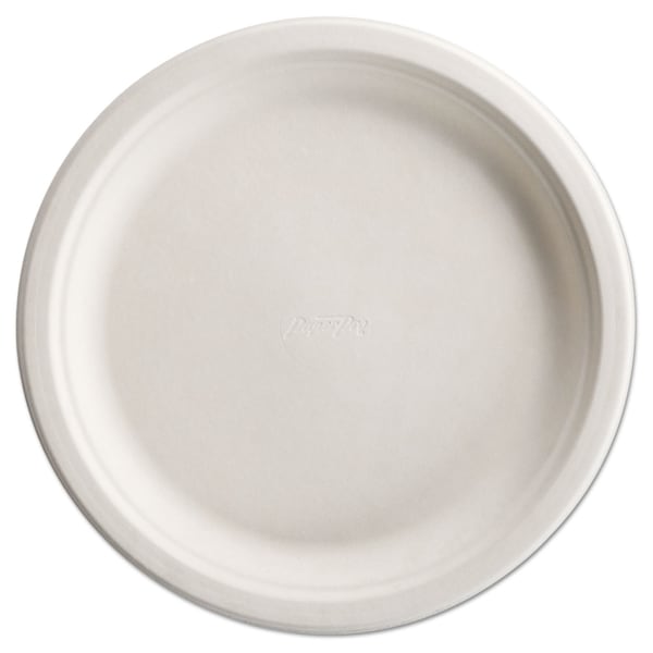 Chinet PaperPro Naturals Fiber Dinnerware, Plate, 10 1/2" Round Natural PK500 25776 - main