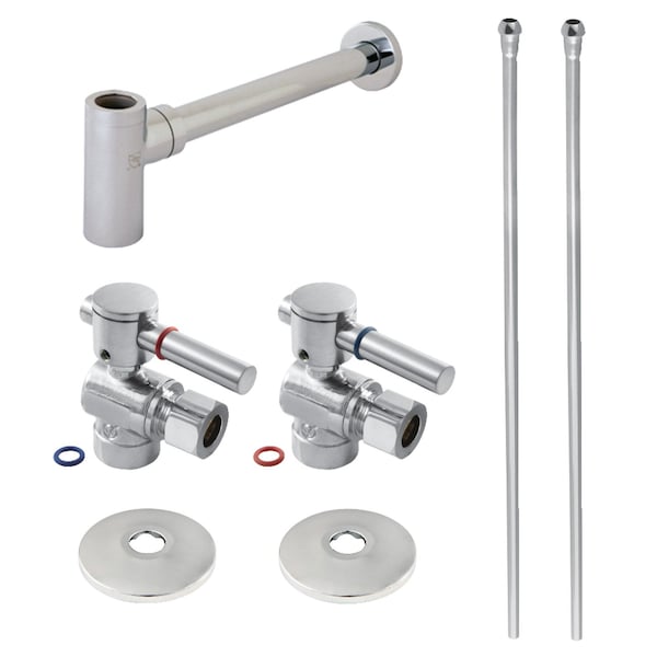 Kingston Brass Plumbing Sink Trim Kit with Bottle Trap, Polished Chrome CC43201DLLKB30 - main