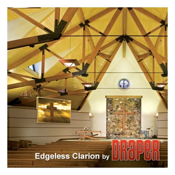 Draper Draper Edgeless Clarion 106" Fixed Frame Projection Screen - 16:9 - Grey XH600V - 52" x 92" - Wall Mount 255040 - main
