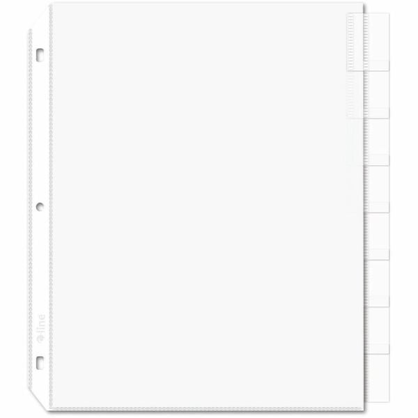 C-Line Products Heavyweight Poly Sheet Protectors with Index Tabs, No Color, 8PK CLI05587 - main