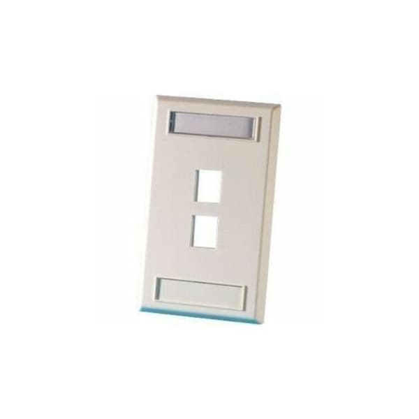 Ortronics 2-PORT FLUSH MOUNT UNLOADED, SINGLEGANG PLASTIC FACEPLATE KSFP2 - main
