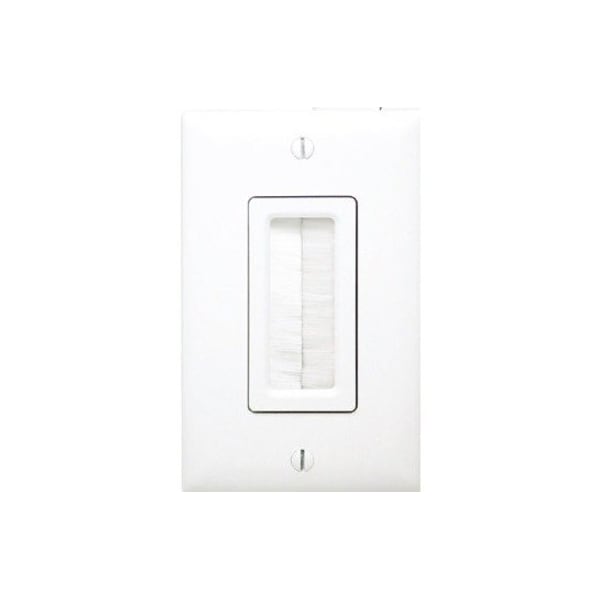 On-Q Cable Access Wall Plate, White - 1-gang - White WP1014WHV1 - main